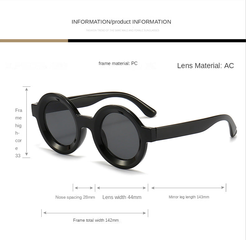 Round Sunglasses Men Women Roger Stone Style Plastic Vintage Steampunk Retro Quality Wholesale