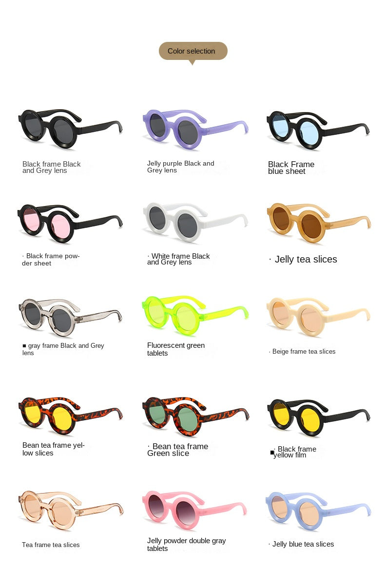 Round Sunglasses Men Women Roger Stone Style Plastic Vintage Steampunk Retro Quality Wholesale