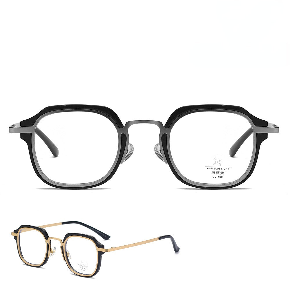 New Personalized Anti Blue Light Eyeglass Frame Flat Lens Myopic Anti Radiation Eyeglass Frame Color for Men and Women Wholesale