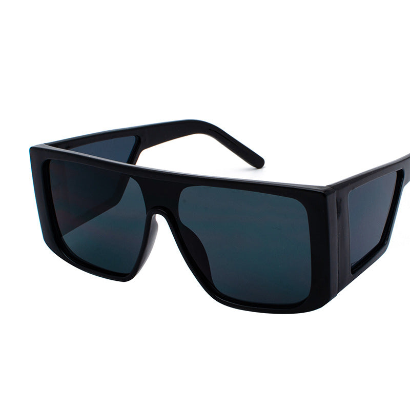 Oversized Shield Sunglasses Mens Luxury Shade One Piece Lens Square Frame Side Window Sunnies Wholesale