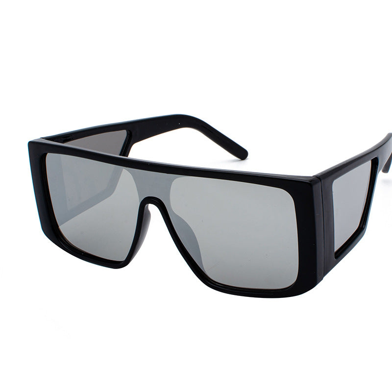 Oversized Shield Sunglasses Mens Luxury Shade One Piece Lens Square Frame Side Window Sunnies Wholesale