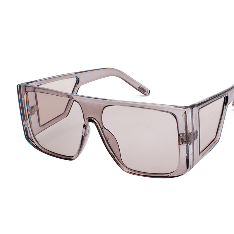 Oversized Shield Sunglasses Mens Luxury Shade One Piece Lens Square Frame Side Window Sunnies Wholesale