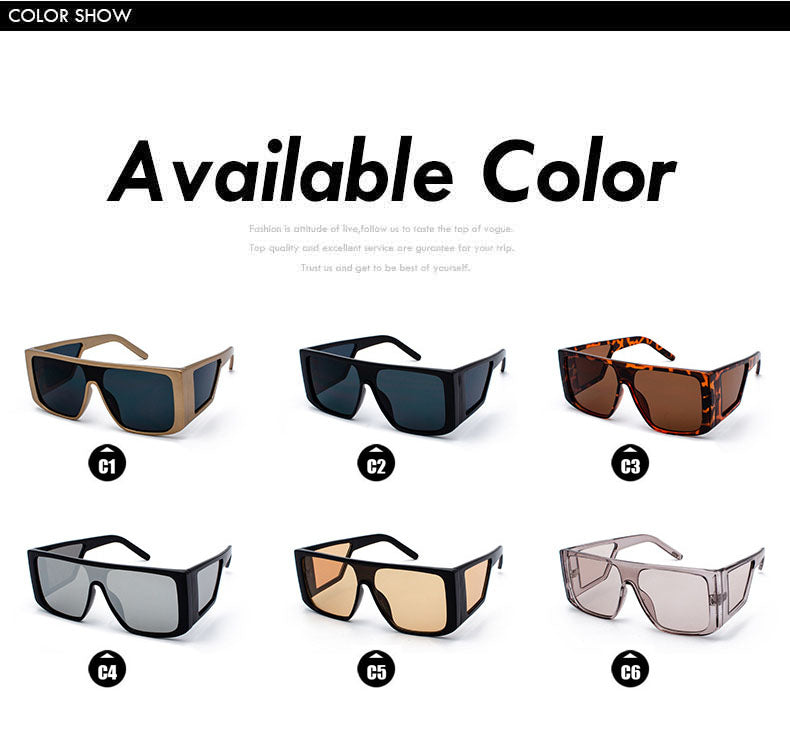 Oversized Shield Sunglasses Mens Luxury Shade One Piece Lens Square Frame Side Window Sunnies Wholesale