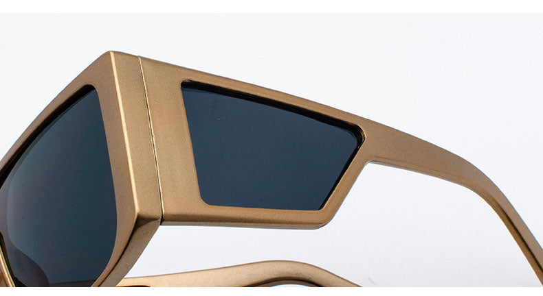 Oversized Shield Sunglasses Mens Luxury Shade One Piece Lens Square Frame Side Window Sunnies Wholesale