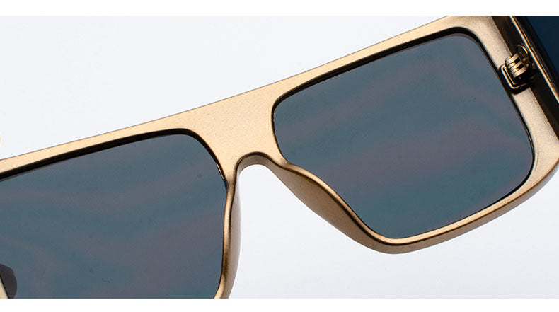Oversized Shield Sunglasses Mens Luxury Shade One Piece Lens Square Frame Side Window Sunnies Wholesale