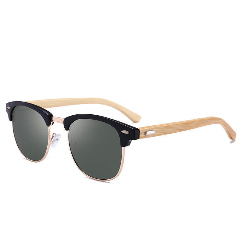 Popular New Arrived Plastic Engraved Wooden Bamboo Sunglasses Wholesale Quality Clubmaster Wholesales