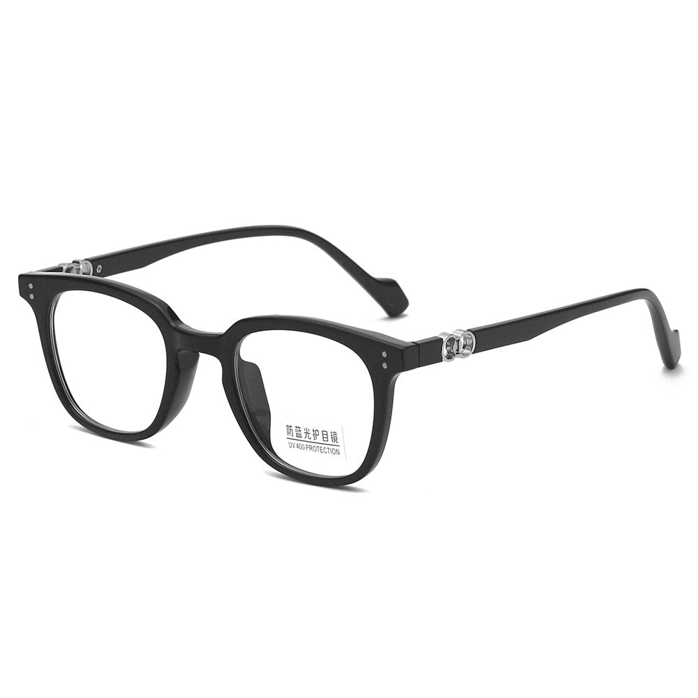 New TR90 black frame glasses anti blue light flat lens plain face female large frame can be matched with several glasses frame wholesale