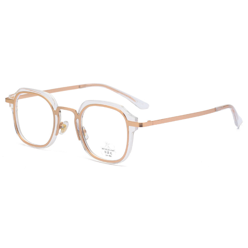 New Personalized Anti Blue Light Eyeglass Frame Flat Lens Myopic Anti Radiation Eyeglass Frame Color for Men and Women Wholesale