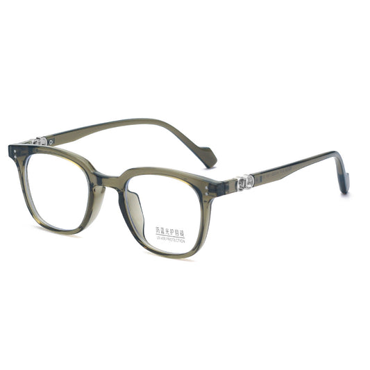 New TR90 black frame glasses anti blue light flat lens plain face female large frame can be matched with several glasses frame wholesale