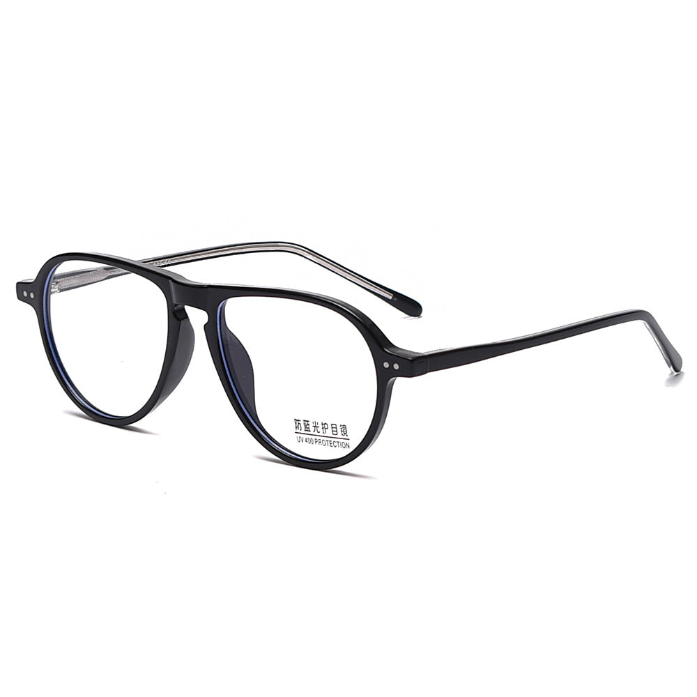 Anti Blue Glasses New TR90 Fashion Korean Fashion Retro Round Myopia Frame Women and Men Wholesale
