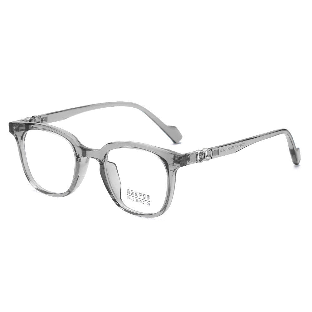 New TR90 black frame glasses anti blue light flat lens plain face female large frame can be matched with several glasses frame wholesale