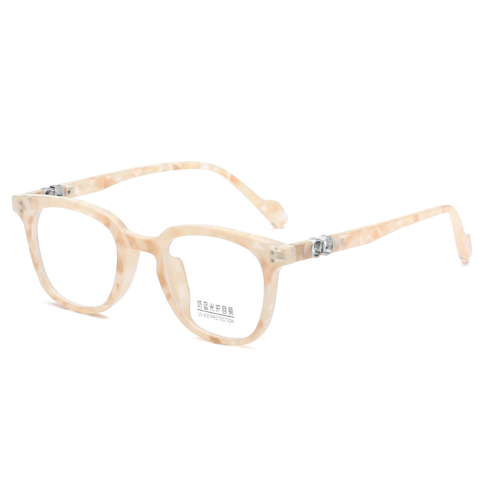 New TR90 black frame glasses anti blue light flat lens plain face female large frame can be matched with several glasses frame wholesale