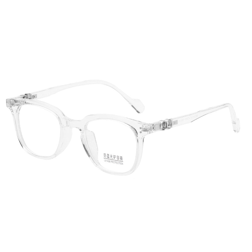 New TR90 black frame glasses anti blue light flat lens plain face female large frame can be matched with several glasses frame wholesale