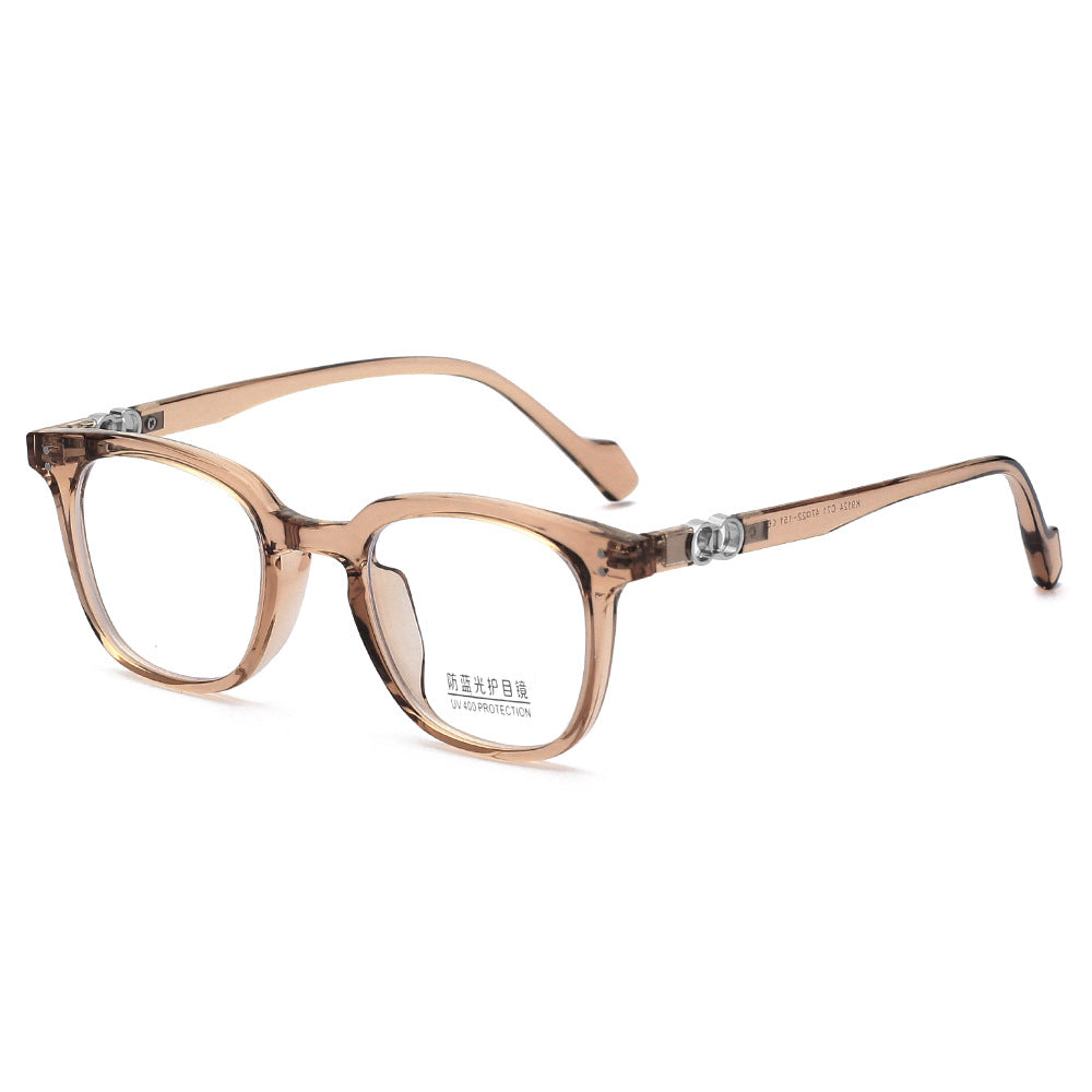 New TR90 black frame glasses anti blue light flat lens plain face female large frame can be matched with several glasses frame wholesale