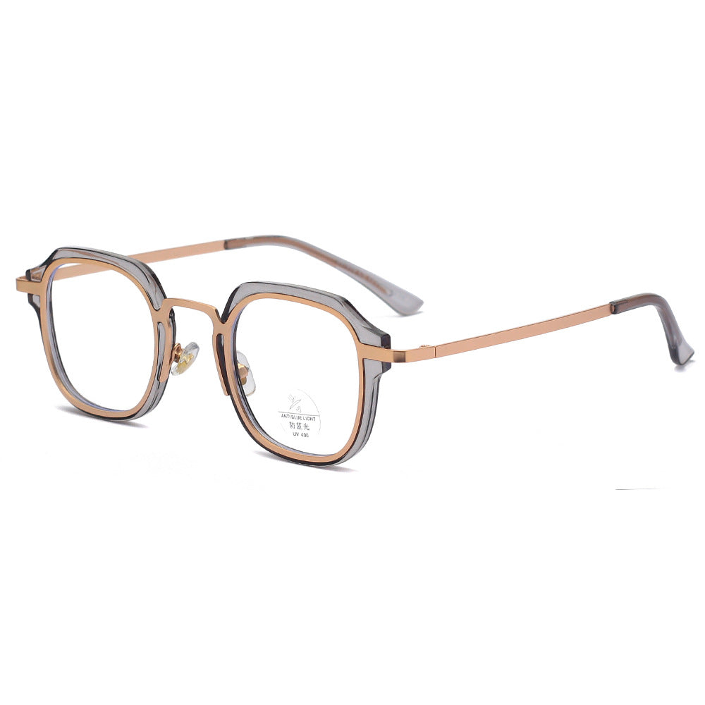 New Personalized Anti Blue Light Eyeglass Frame Flat Lens Myopic Anti Radiation Eyeglass Frame Color for Men and Women Wholesale