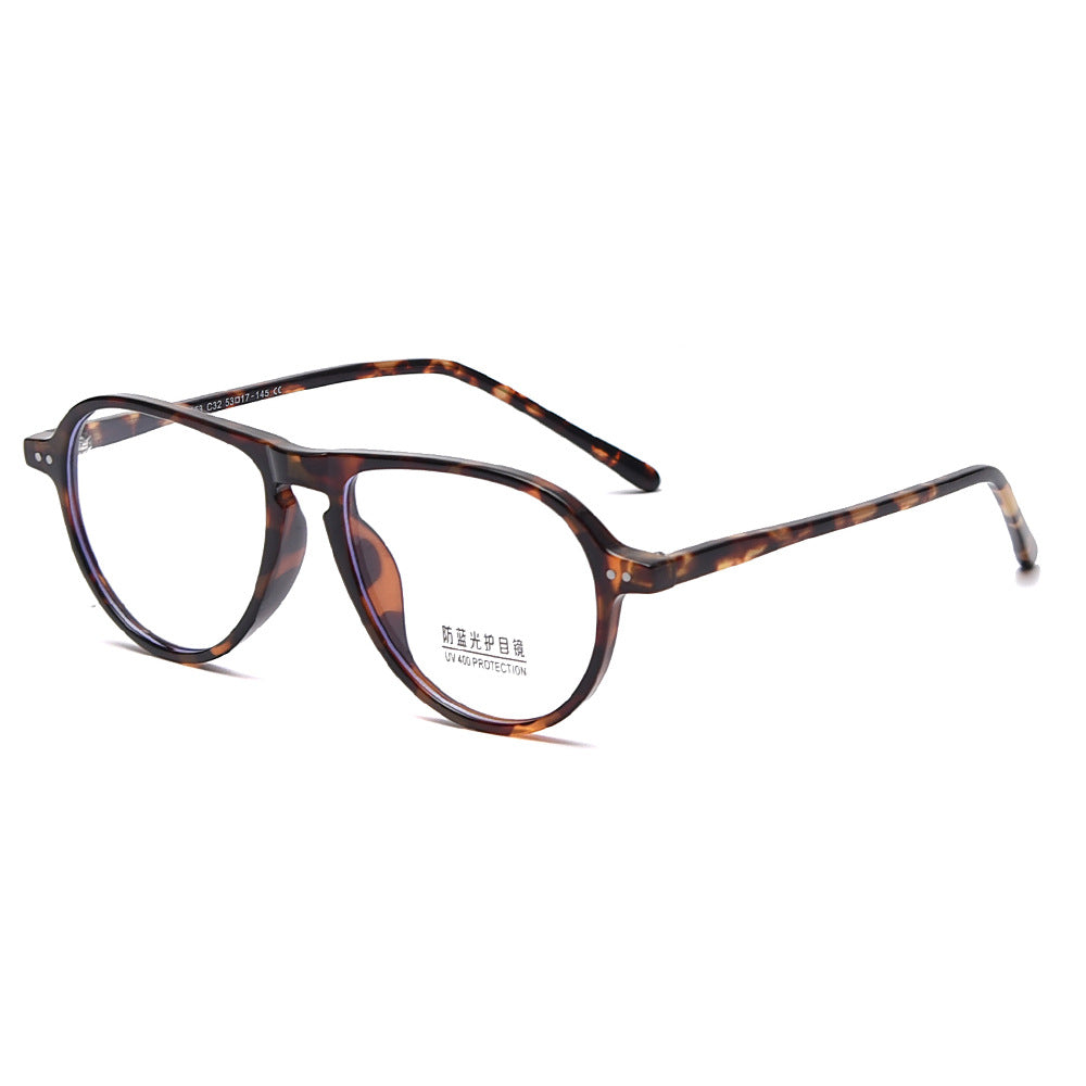 Anti Blue Glasses New TR90 Fashion Korean Fashion Retro Round Myopia Frame Women and Men Wholesale