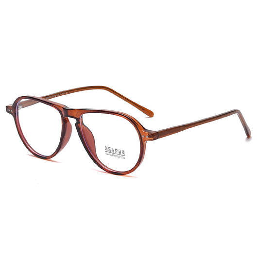 Anti Blue Glasses New TR90 Fashion Korean Fashion Retro Round Myopia Frame Women and Men Wholesale