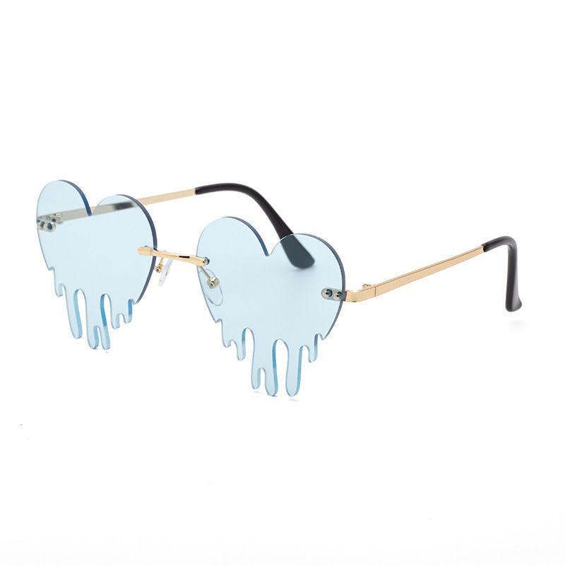 Heart Shaped Glasses European and American Personality Melting Love Sunnies Female Trend Party Dance Funny