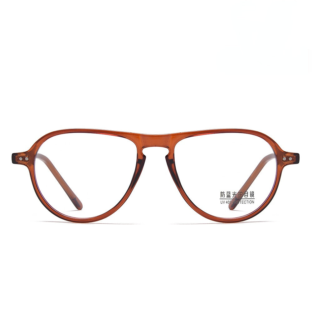 Anti Blue Glasses New TR90 Fashion Korean Fashion Retro Round Myopia Frame Women and Men Wholesale
